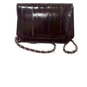 Vintage Lee Sands Purple Eel Skin Crossbody Purse